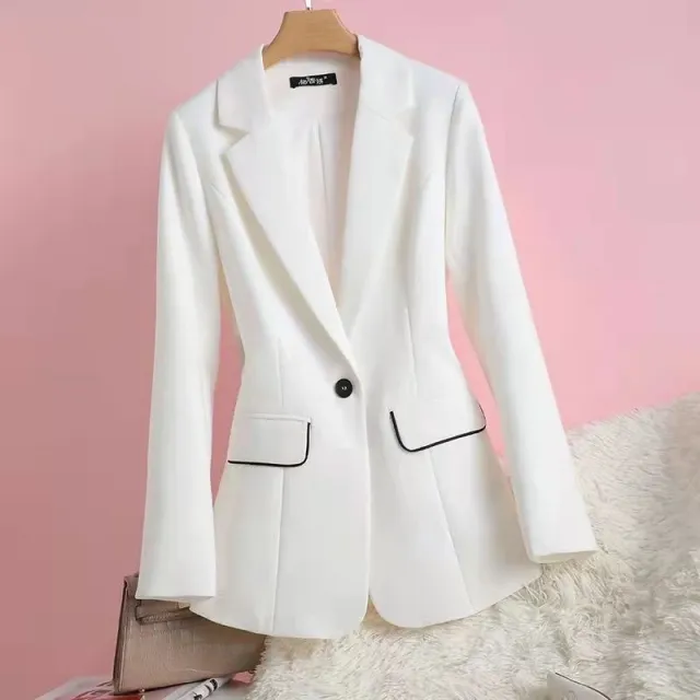 Slimming Elegant High grade Non ironing Waist Trimming Coat White - Shop at LoveMi