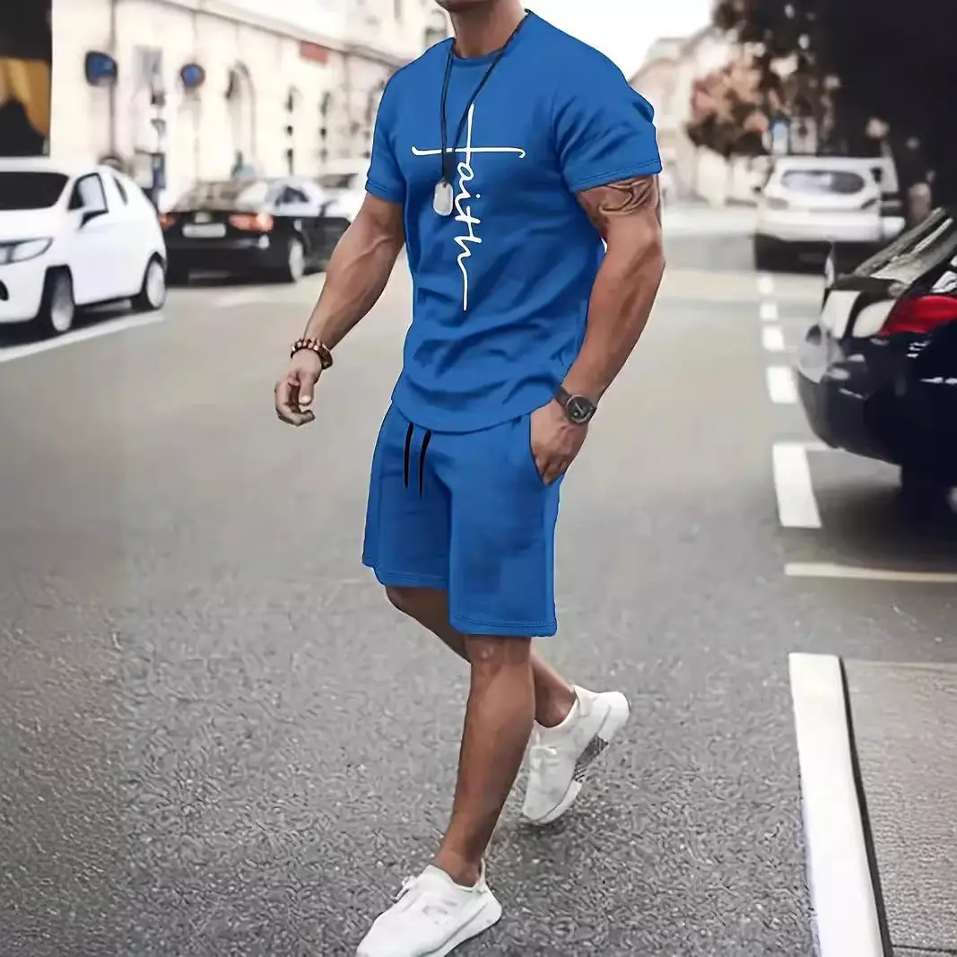 Casual Sports Suit Round Neck Short Sleeve