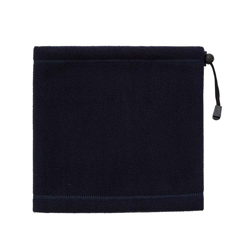Warm fleece-lined thickened versatile neck gaiter (black)