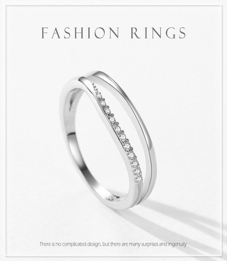 Women's Simple Double-layer Design S925 Sterling Silver Ring