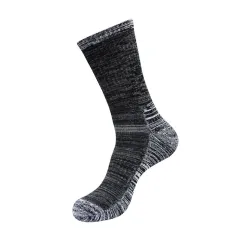 Mid-calf Men's Cotton Athletic Socks - Gray And Black Parallel Line - View 1