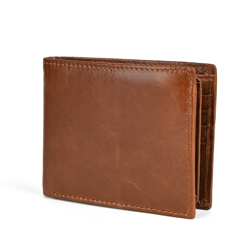 Rfid Anti-scan Leather Wallet Men