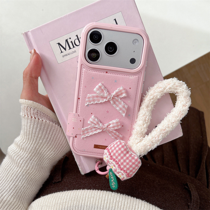 Korean-style Colorful Star Ribbon Bow Phone Case For Women