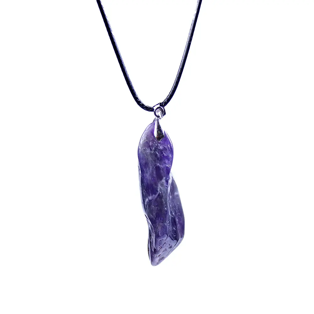 Natural Dream Amethyst Dog Teeth Pendant