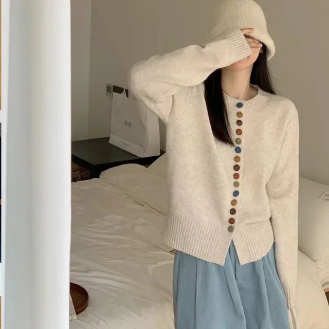 Temperament Wild Western Style Youthful looking Vintage Wine Sweater Coat Flower Rice - Shop at LoveMi