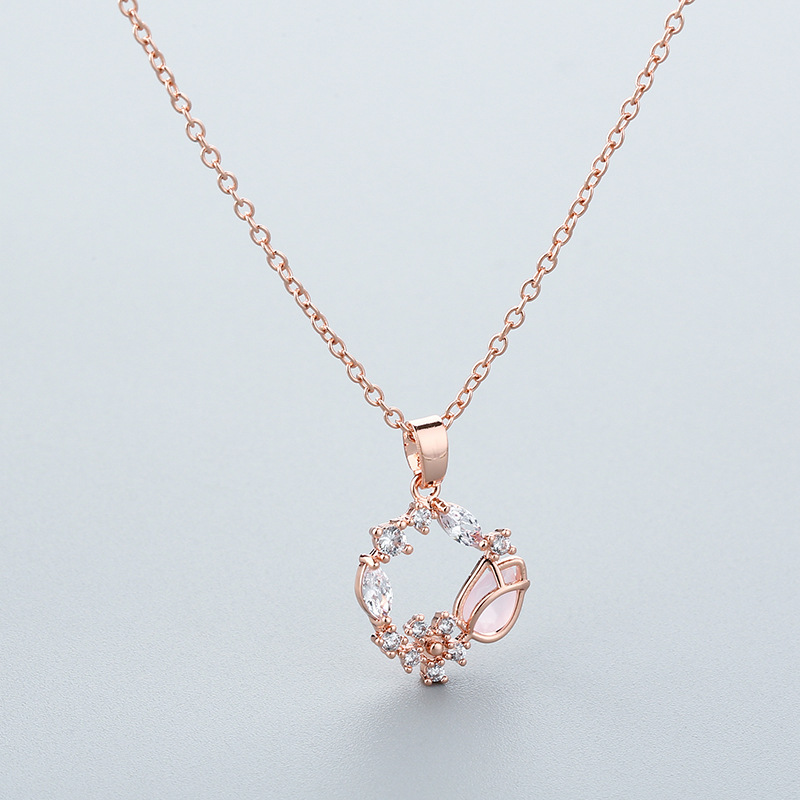 New Exquisite Tulip Zircon Necklace For Women