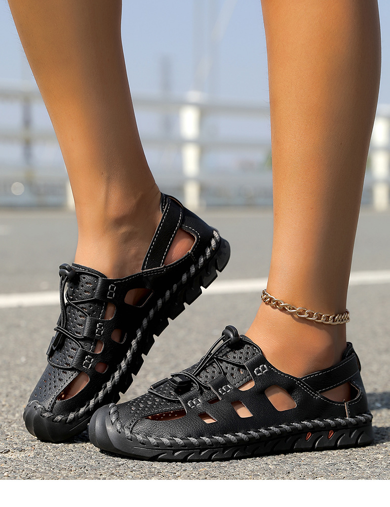 Unisex Casual Closed-Toe Beach Shoes — worn view 4