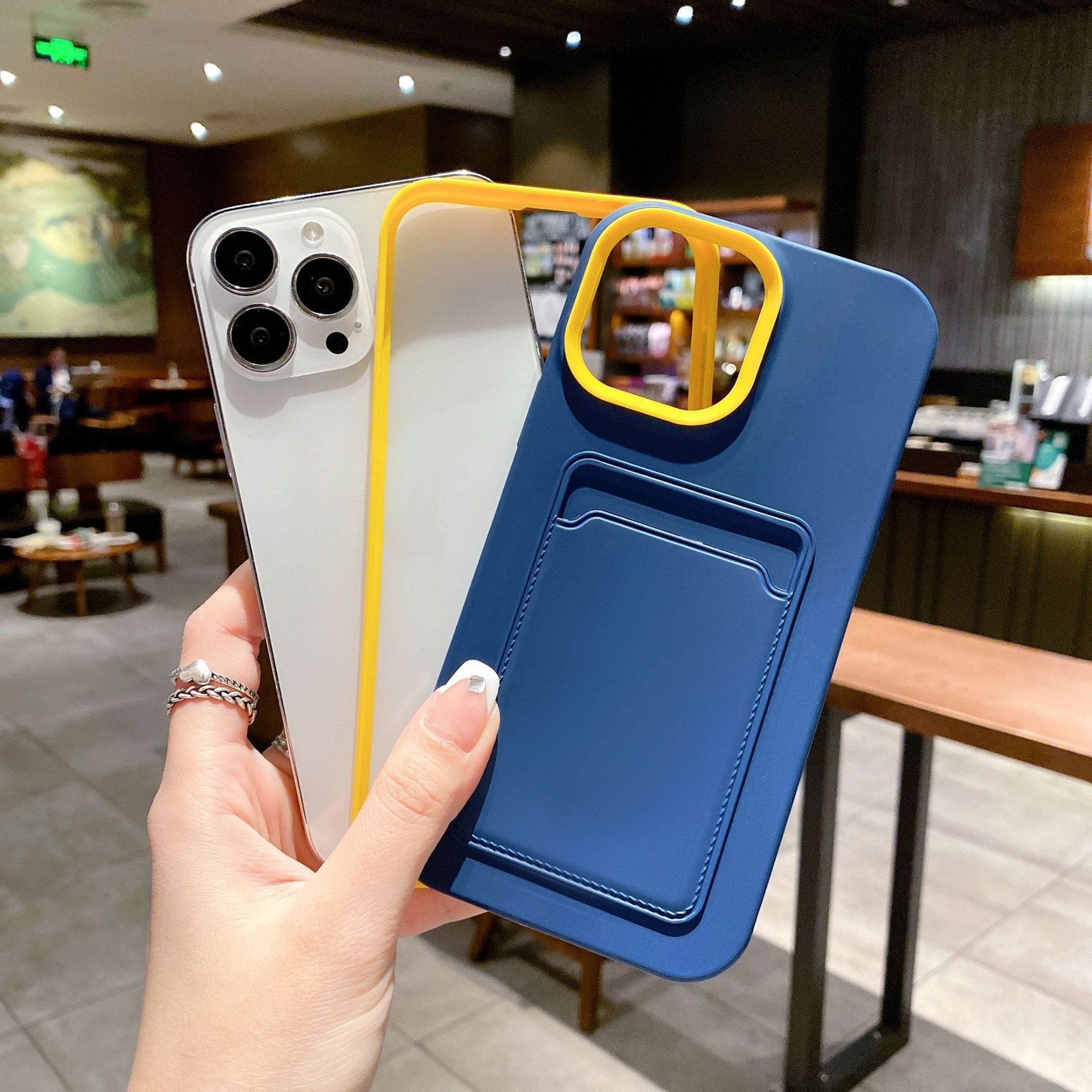 Three-in-one Card Holder Liquid Skin Feeling Protective Sleeve - Image 9