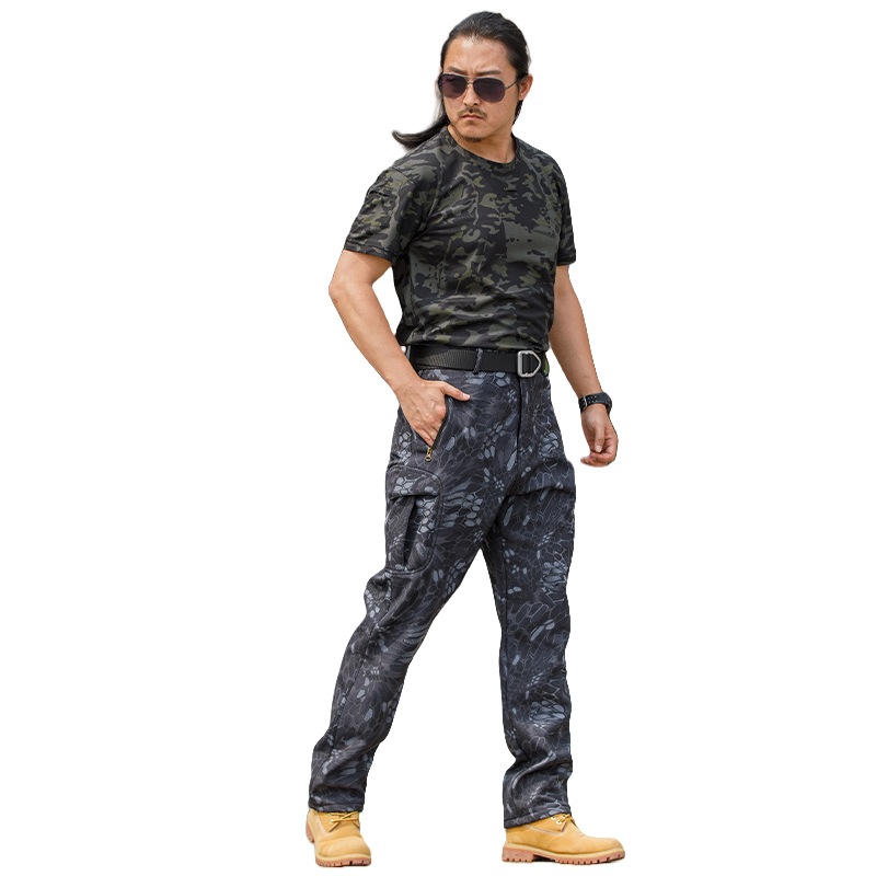 Outdoor Hiking Fleece-Lined Warm Casual Multi-Functional Waterproof And Wear-Resistant Workwear Tactical Pants 29d2f72f 8418 47f4 A434 9030a6a246d0