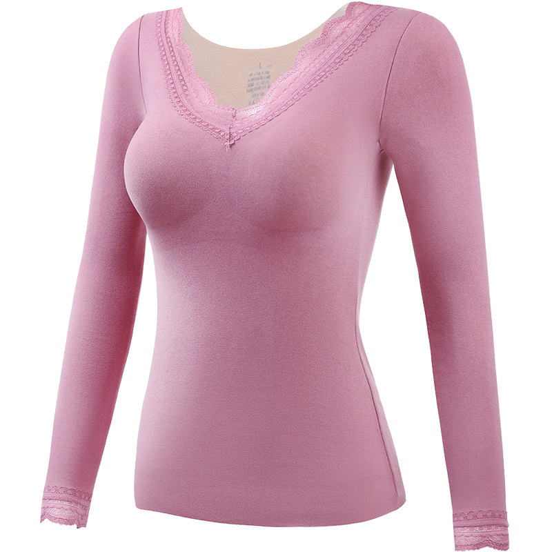 Autumn And Winter Thermal Underwear Women's Suit With Chest Pad B