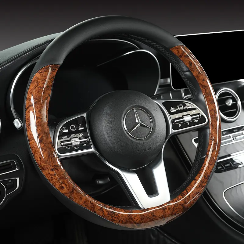 Crystal Wood Grain Steering Wheel Cover