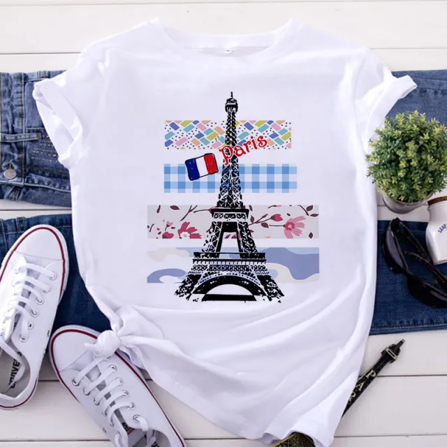 Popular Butterfly Flower Women's Short Sleeve Loose T shirt Yh 11506 - Shop at LoveMi