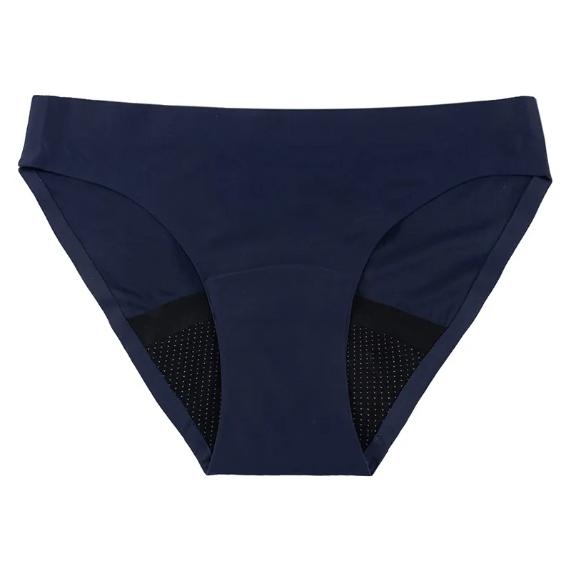 Women's Fashion Printed Seamless Washable Physiological Underwear - Blue
