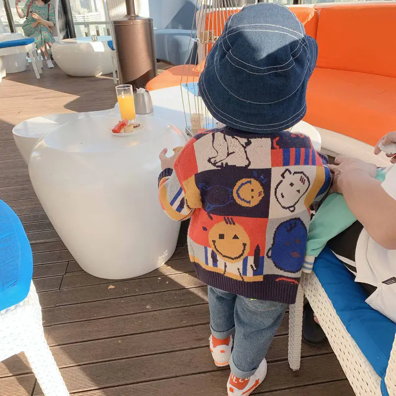 Korean-style Knitted Cardigan For Boys And Girls