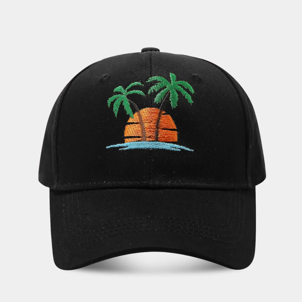 Beach Sun Protection Sun Hat Baseball Cap - Black