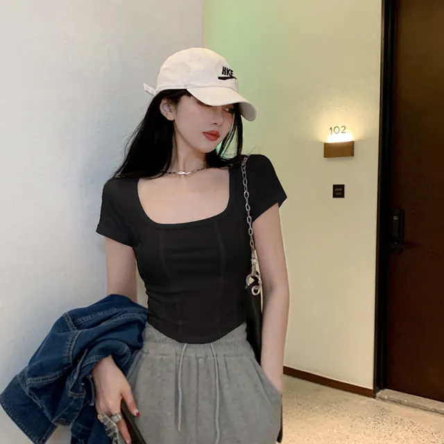 New Thin Slim fit Short sleeved Women's Summer Black - Shop at LoveMi