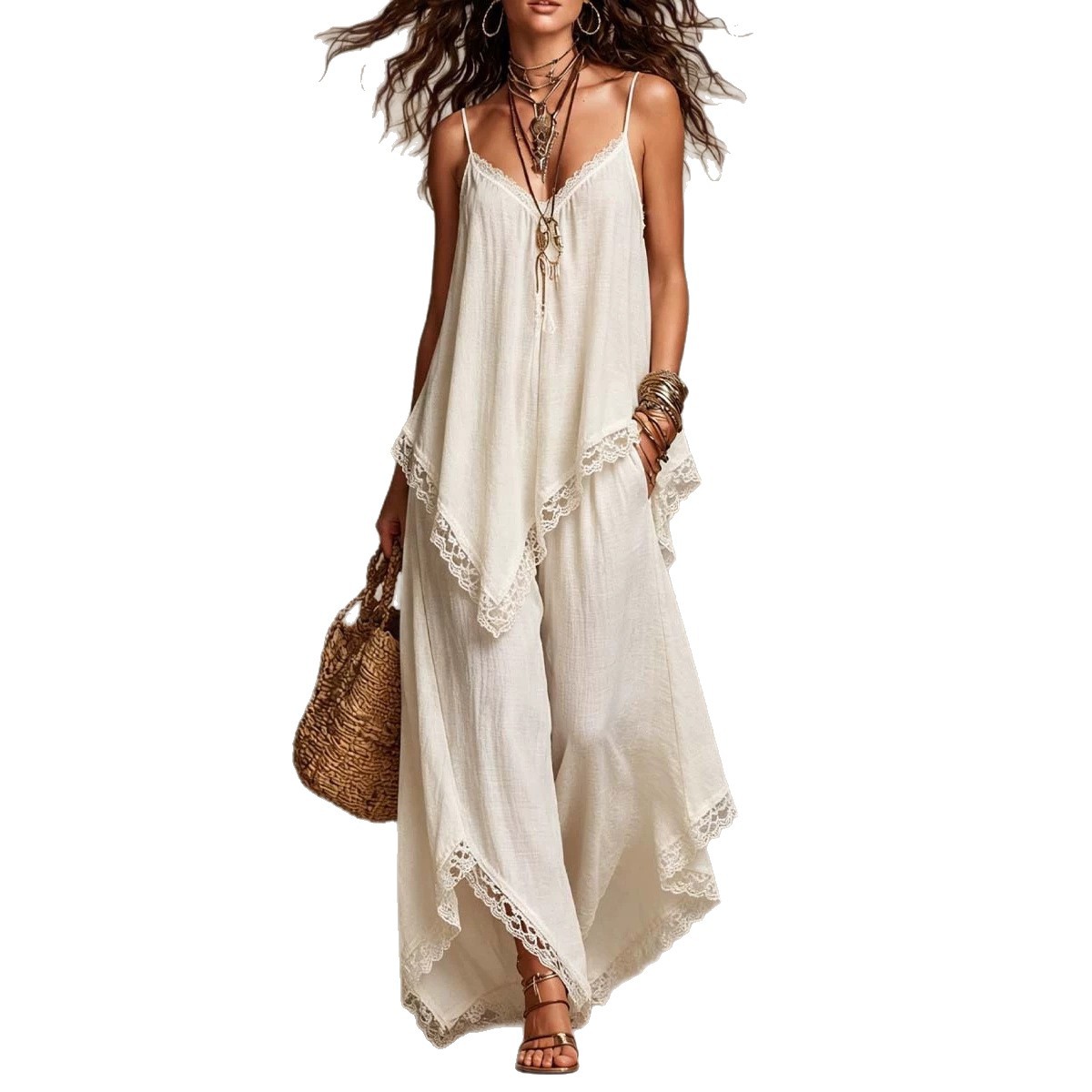 Bohemian-Elegant Resort-Style Chic Strap Wide-Leg Pants Set 6