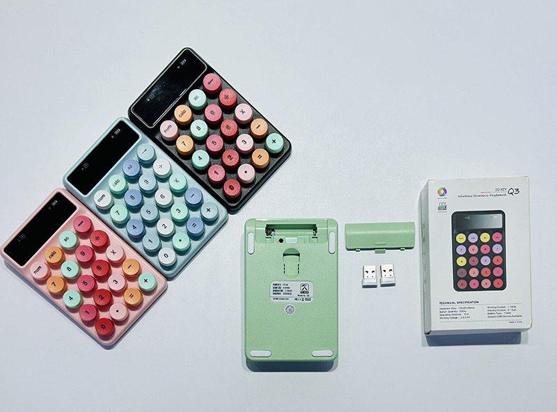 Mini-portable Complex New Q3 Wireless Digital Macaron Color Keyboard - Image 8