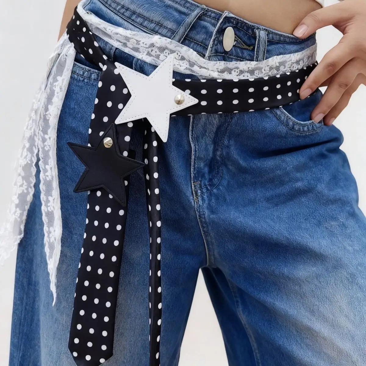 Polka-dot Silk Scarf Beltearly Autumn Styling