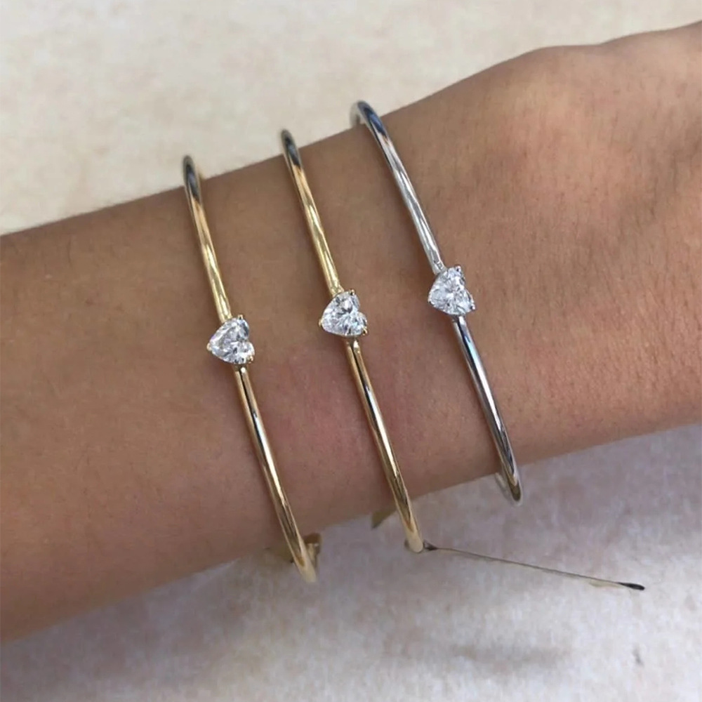 Trendy Heart-shaped Feng Shui Diamond Bracelet With A Personalized Touch