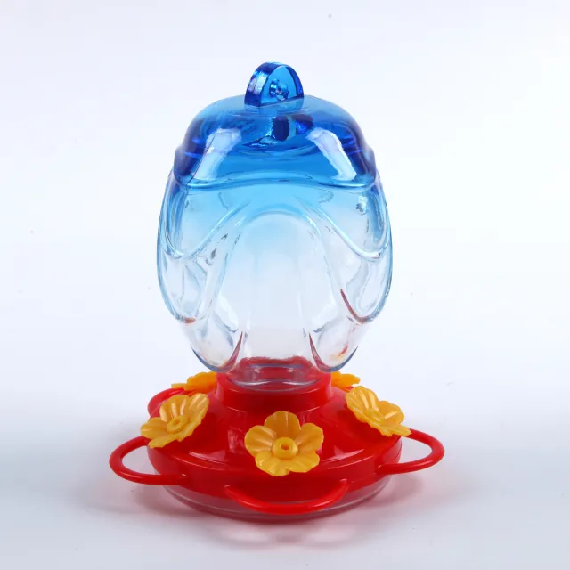 Painted Glass Feeder Glass Garden Decoration Blue - Shop at LoveMi