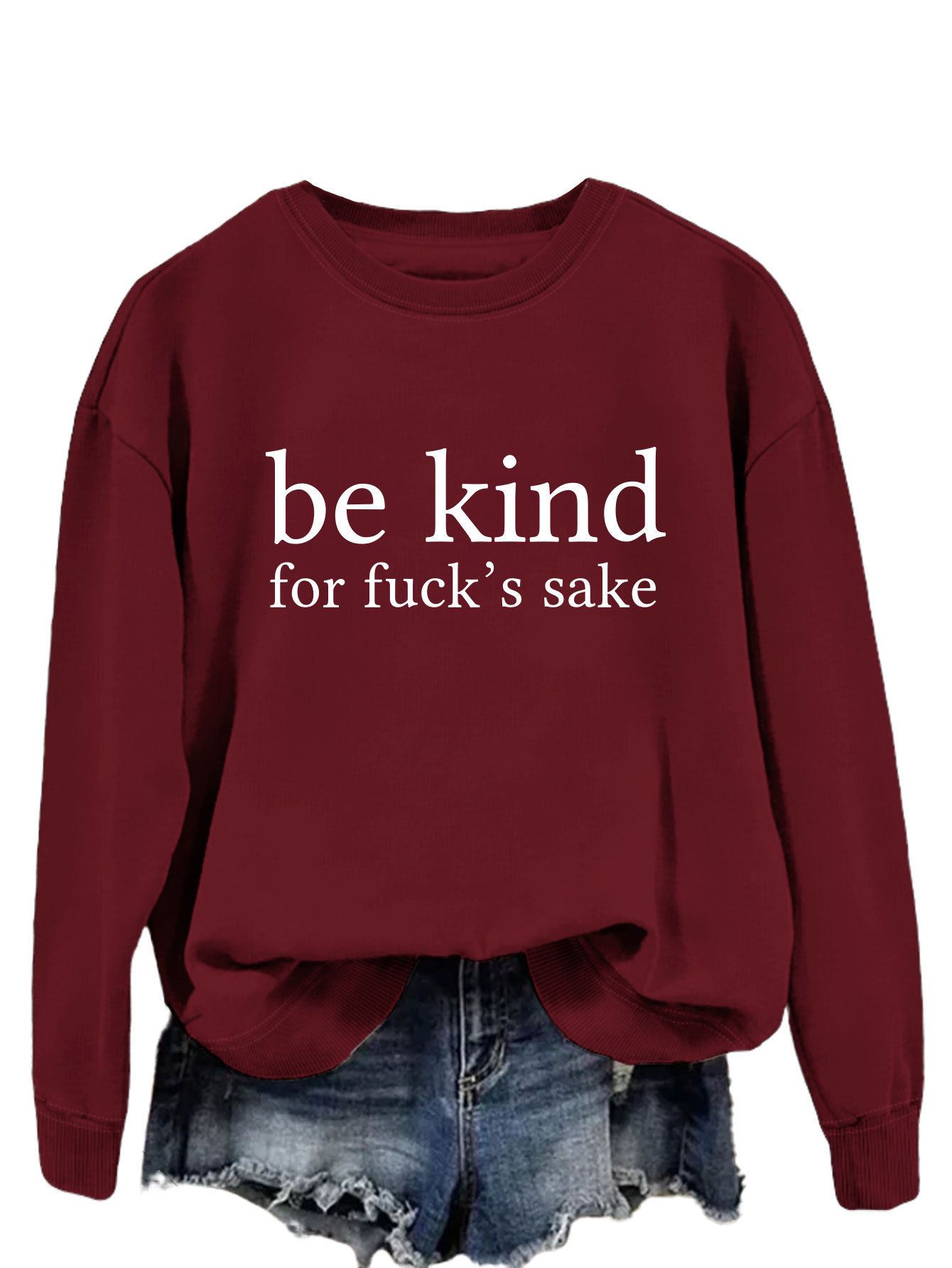 Wine Red White Sweatshirt Font