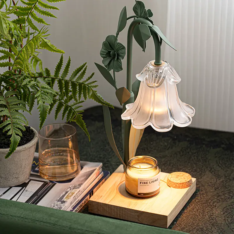 Pastoral Style Candle Lamp Bedroom Bedside Table Lamp