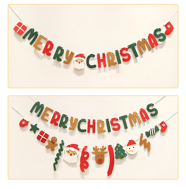 Title 1, Christmas Decoration Hanging Flag Scene Layout