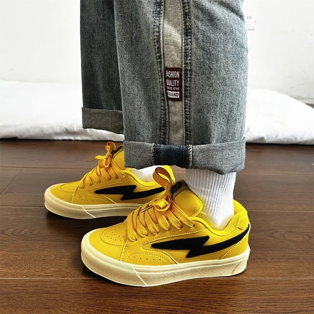 Student Leisure Minority Fashion Trend Skateboard Shoes Yellow - Shop at LoveMi
