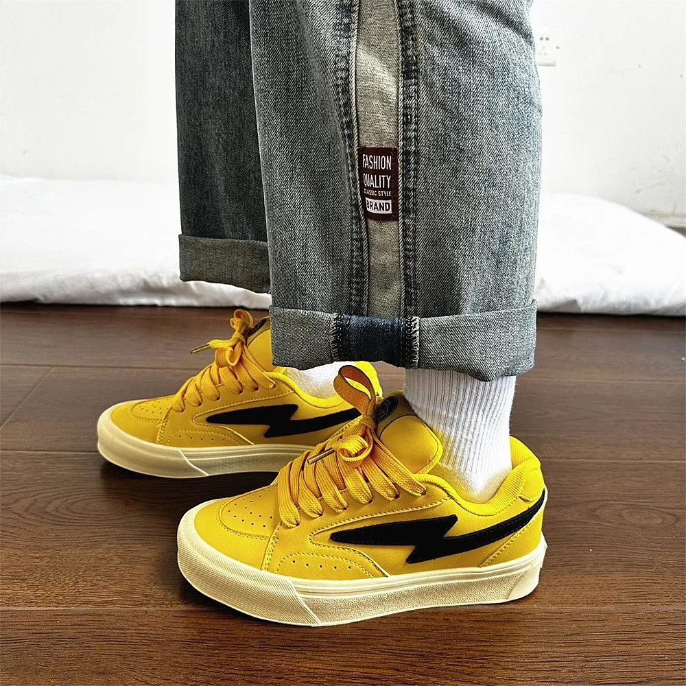 Student Leisure Minority Fashion Trend Skateboard Shoes - Yellow