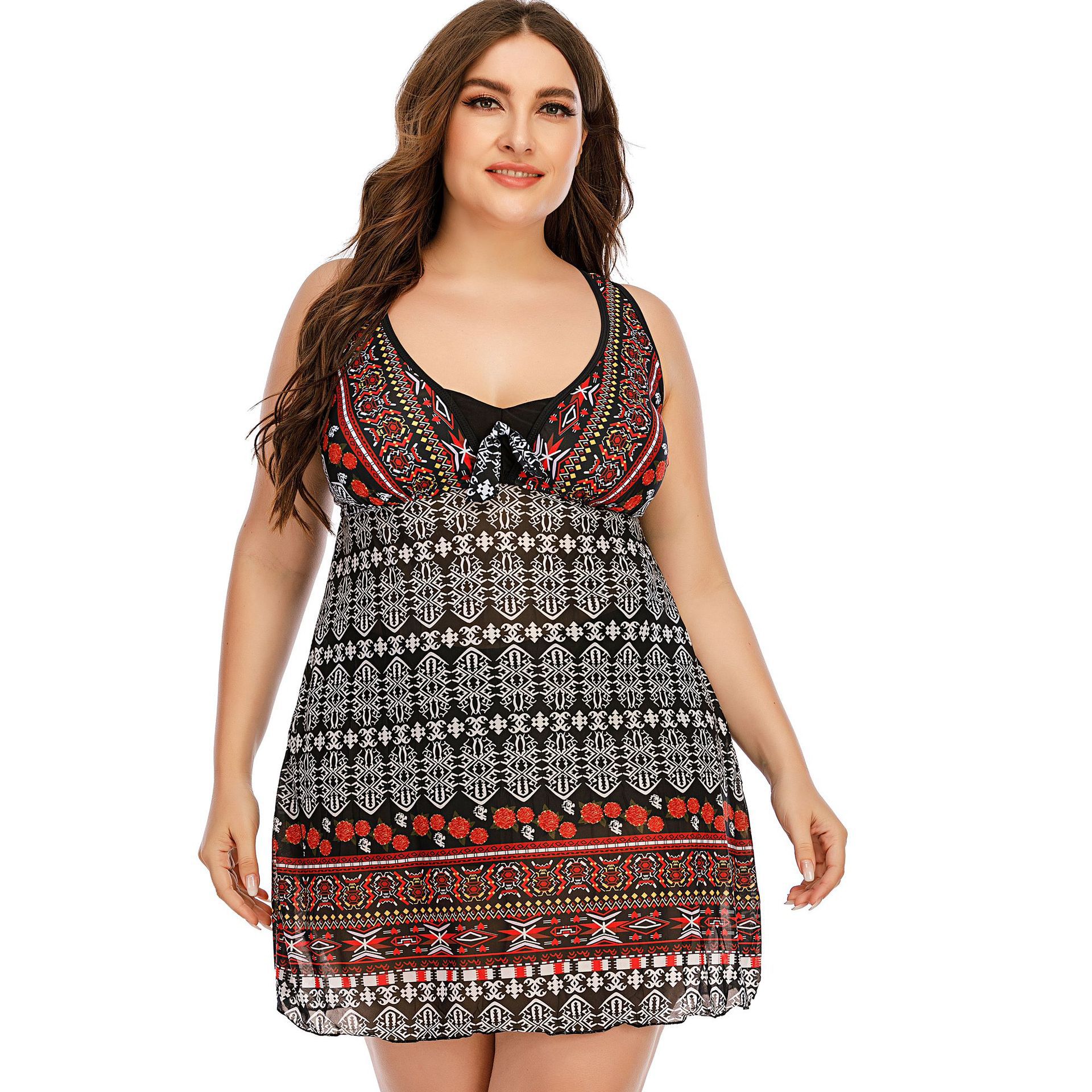 Skirt Two-piece Boxer Swimsuit Female Lady Swimsuit Bikini