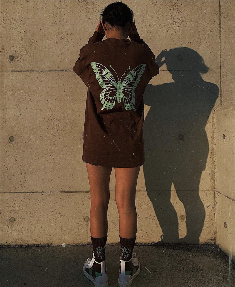 Title 6, Glowing Butterfly Girl Long Sleeve