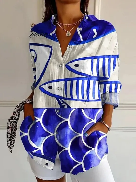 Women's Long Shirt Half Sleeve Floral Print Qt1073Mcl - Shop at LoveMi