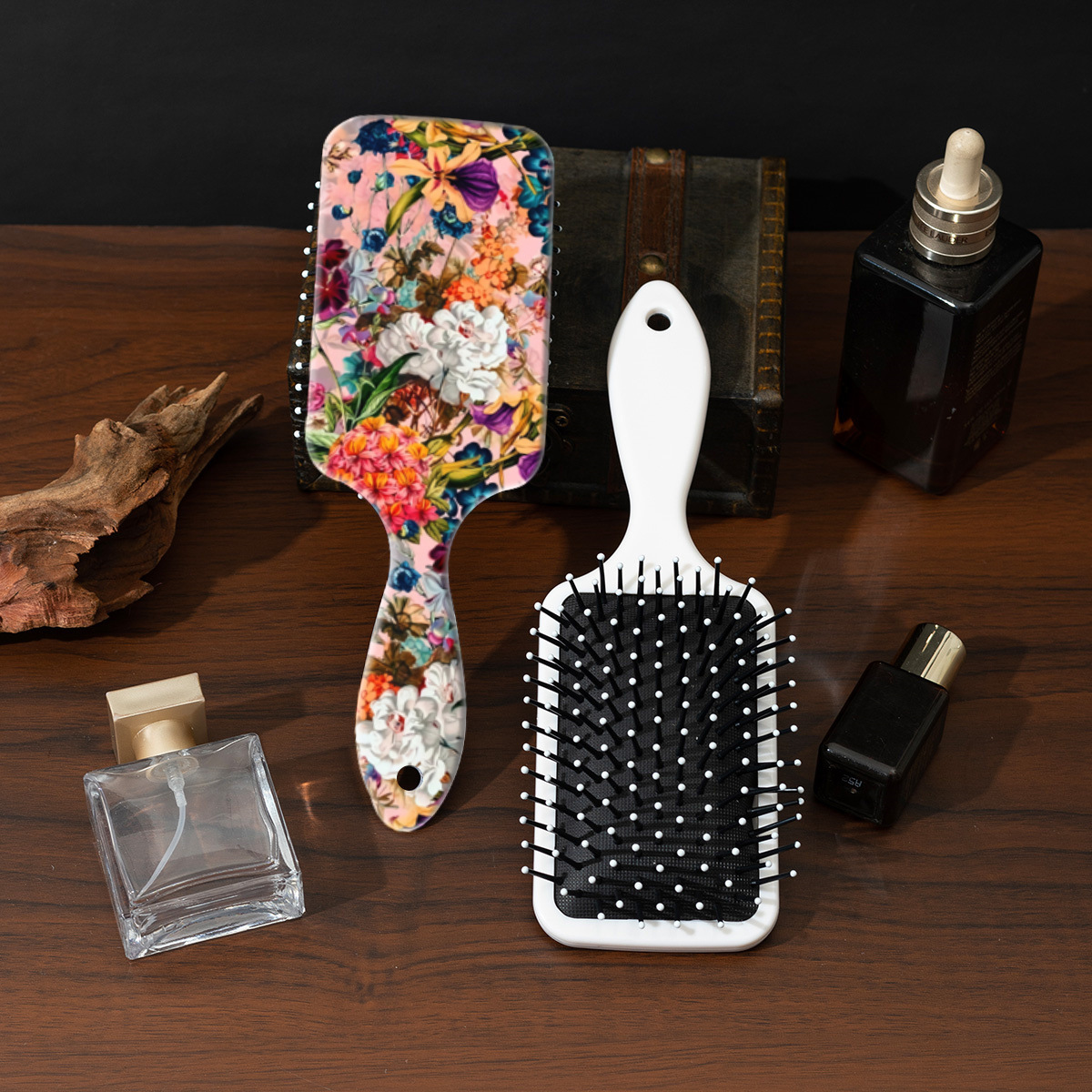 In Stock Supply Best-seller On Douyin For Women Only Comb Big Flower Print Air Cushion Comb Shunfa Massage Comb