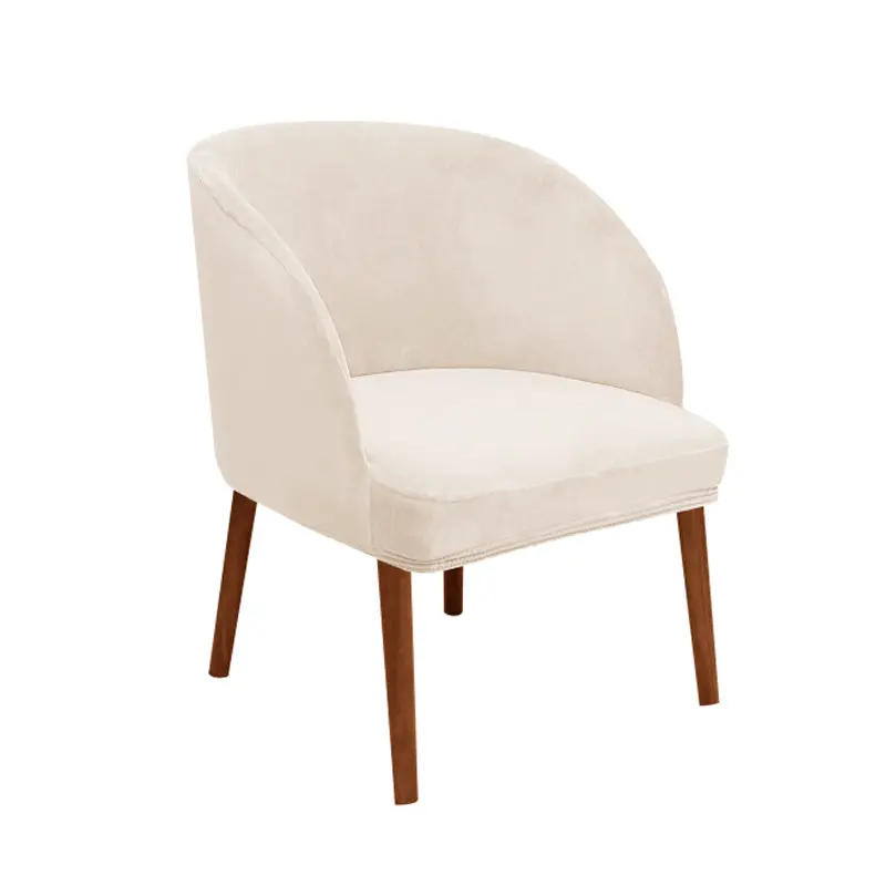 Velvet Modern Semicircular Small Wing Dining Chair