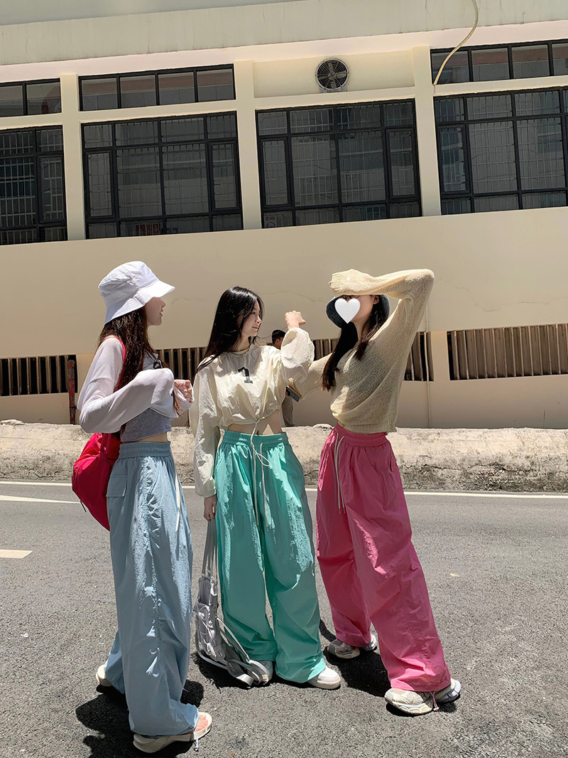 Women's Loose Straight Color Casual Pants