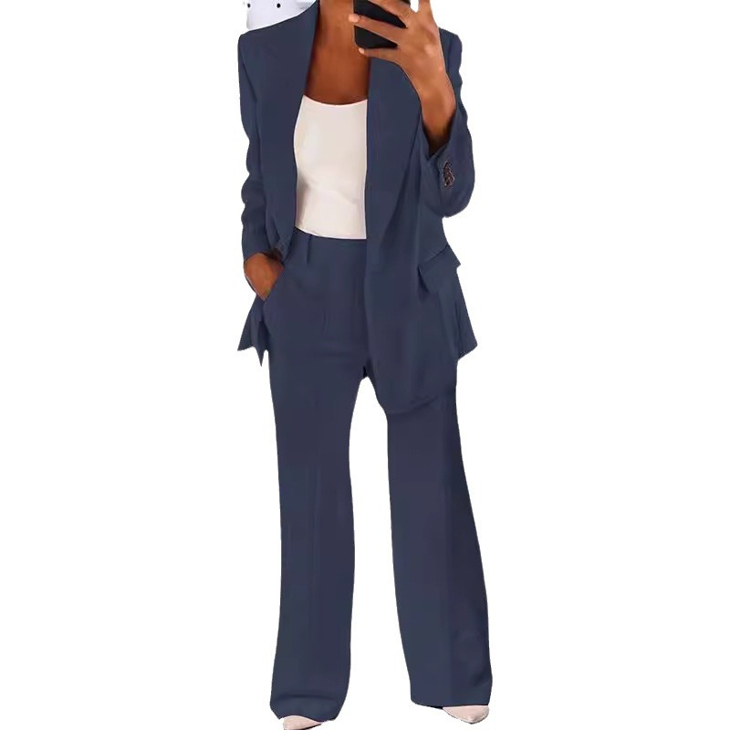 Stylish Solid-color Slim-fit Professional Trousers