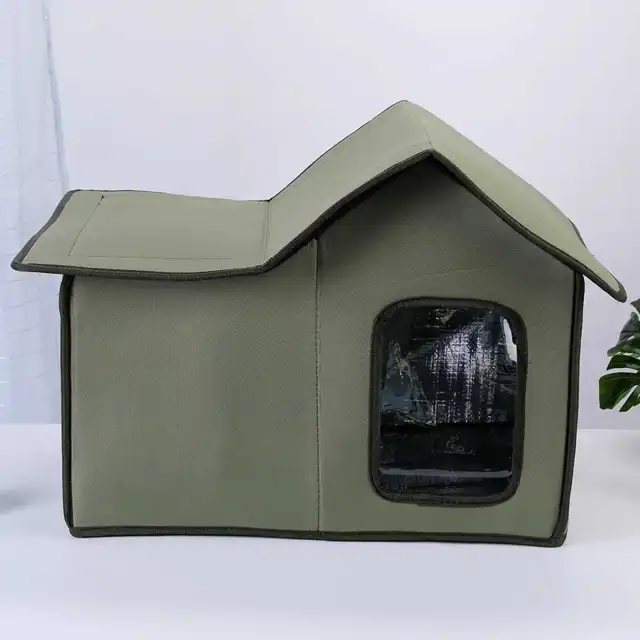 Waterproof And Warm Four Seasons Universal Pet Bed Army Green - Shop at LoveMi