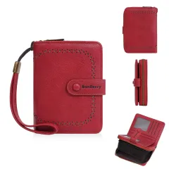 Women's High-end Fashion Zipper Coin Purse - Red - View 1