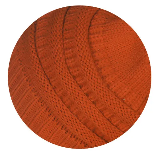 Warm Hat Thickening Not Fleece lined Knitting Plus Fur Ball Orange - Shop at LoveMi