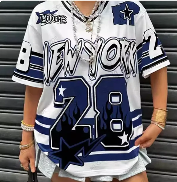 Women's Letter print Loose fitting Trendy Short sleeve Top White - Shop at LoveMi