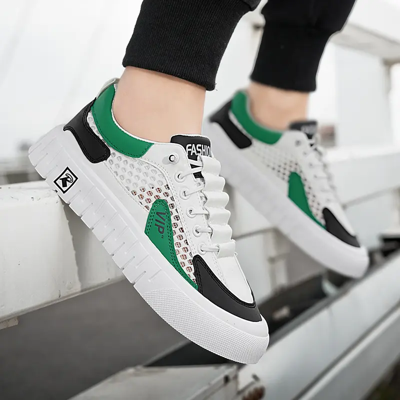 Mens Casual Breathable Mesh-panel Athletic Shoes