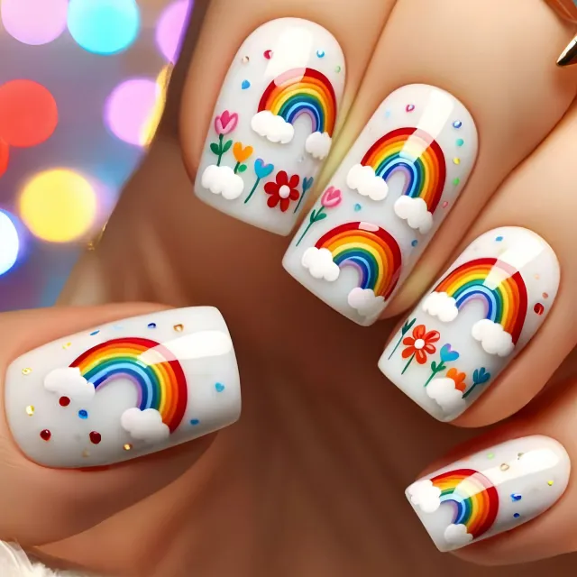 New Year Manicure Spring And Summer Fashion New Nail Tip Patch Y640Color - Shop at LoveMi