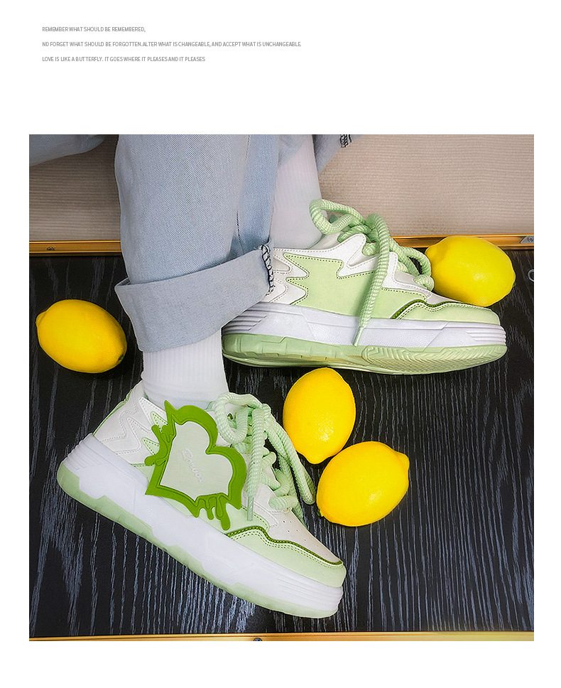 Color Contrast Patchwork Bread Shoes Increased By Light Casual Shoes - Image 25