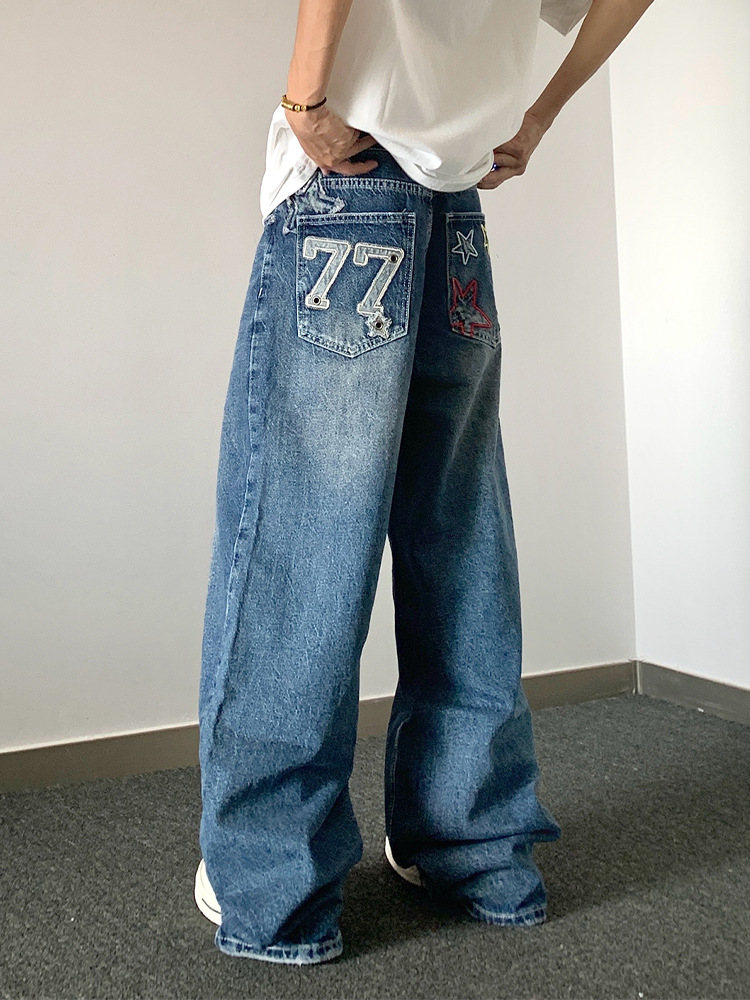 Embroidered High-waisted Retro Loose Pants 2a3fbda7 D60d 456e Aa4d D5ea9be8cb72