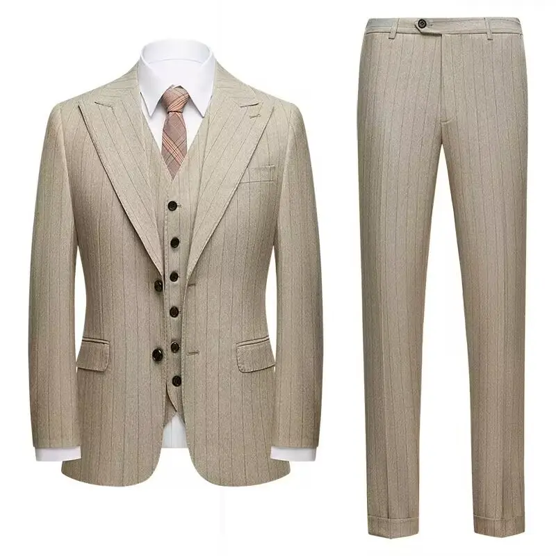 Groom Slim-fitting Suit Three-piece for Men
