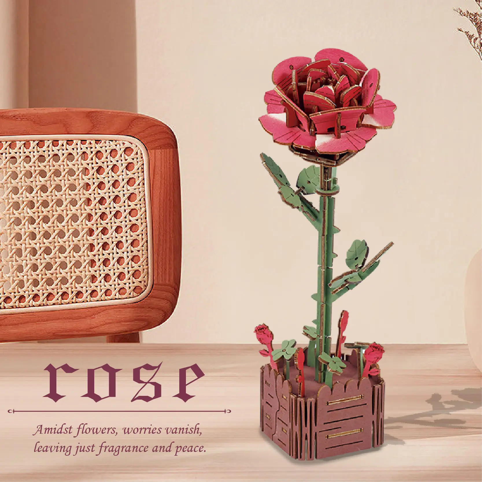 Building Block Flower Puzzle 3D Model Toy