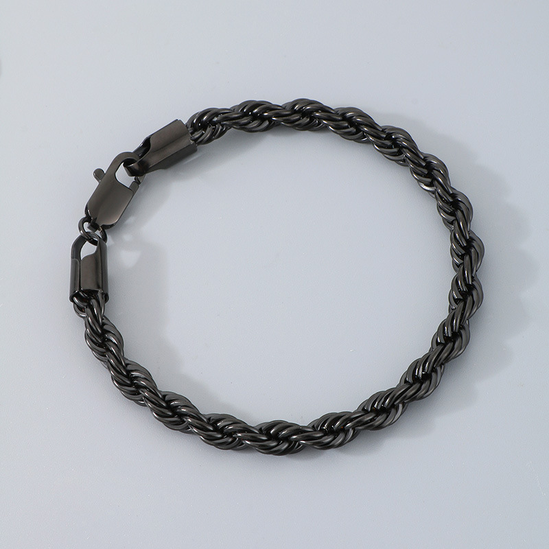 Hip-hop Trendy Braided Chain Couple Bracelet Accessory