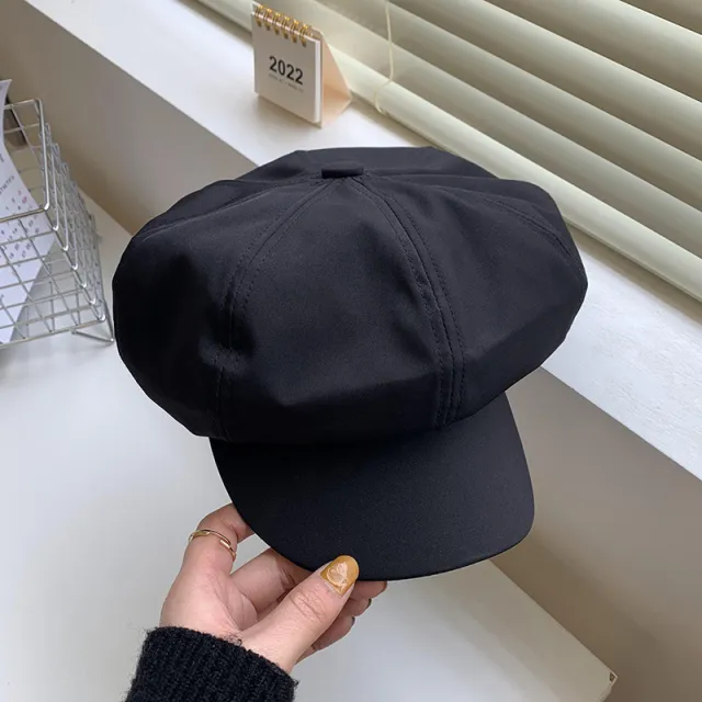 Octagonal Hat With Round Face For Slimming And Fashionable Look Black - Shop at LoveMi