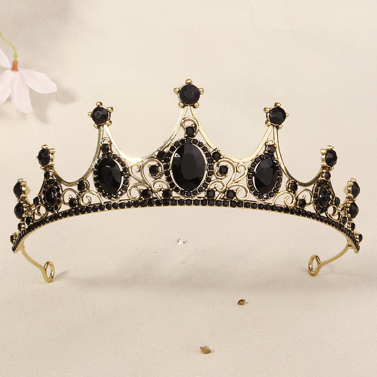 Dark High-end Alloy Rhinestone Crownstylish Headpiece — foto 25